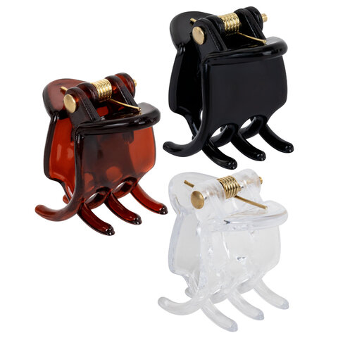 Крабы для волос НАБОР 9 шт., 1,5 см, глянцевый, АССОРТИ, MONTE VITA (МОНТЕ ВИТА), 457025