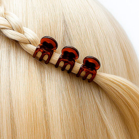 Крабы для волос НАБОР 12 шт., 0,8 см, черный, коричневый MONTE VITA (МОНТЕ ВИТА), 457026