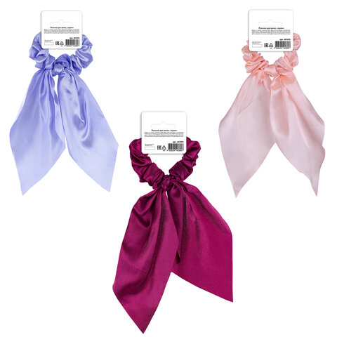 Резинка для волос 25 см, скранч, с хвостиками, АССОРТИ, MONTE VITA (МОНТЕ ВИТА), 457075 - фото 4