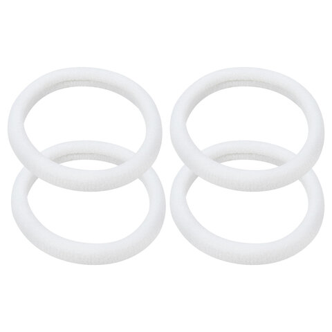 Набор для волос 6 шт.: 2 банта на заколке, 4 резинки, белый, MONTE VITA (МОНТЕ ВИТА), 457116