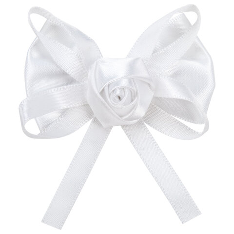 Набор для волос 6 шт.: 2 банта на заколке, 4 резинки, белый, MONTE VITA (МОНТЕ ВИТА), 457116