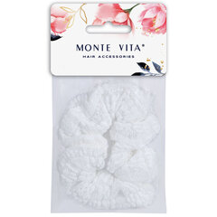 Резинка для волос 3х22 см, скранч, белый, MONTE VITA (МОНТЕ ВИТА), 457121