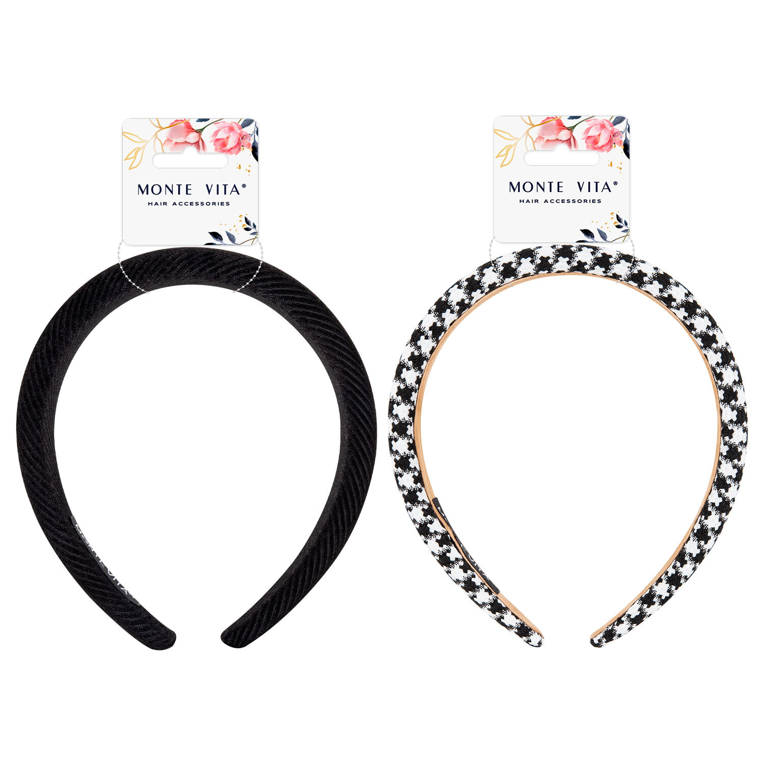 Ободок для волос ширина 3/3 см, АССОРТИ 1, MONTE VITA (МОНТЕ ВИТА), 457123