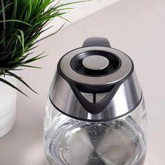 Чайник SCARLETT SC-EK27G13, 2 л, 2200 Вт, закрытый нагревательный элемент, стекло, стальной