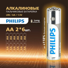 Батарейки алкалиновые КОМПЛЕКТ 2 шт. (отрывной блок) PHILIPS Entry, АА (LR6, 24А), блистер