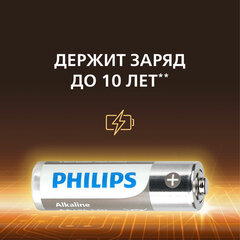 Батарейки алкалиновые КОМПЛЕКТ 2 шт. (отрывной блок) PHILIPS Entry, ААА (LR03,15 А) блистер