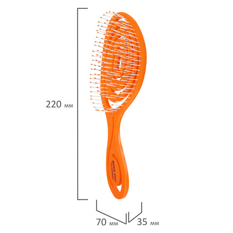 Расческа для волос массажная 22х7 см, цвета АССОРТИ, MONTE VITA (МОНТЕ ВИТА), 457416