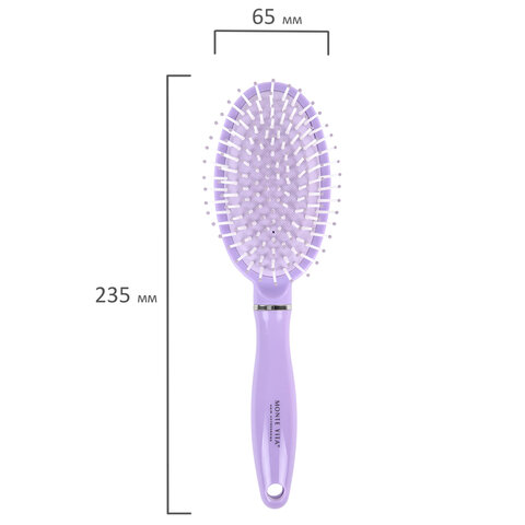 Расческа для волос массажная 23,5х6,5 см, цвета АССОРТИ MONTE VITA (МОНТЕ ВИТА), 457417