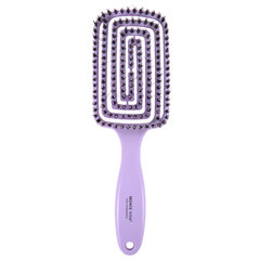 Расческа для волос массажная, 24&times;7,5 см, с натуральной щетиной, фиолетовая, MONTE VITA (МОНТЕ ВИТА), 457422