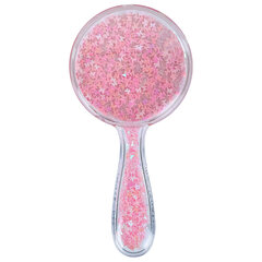 Расческа для волос массажная 15&times;7 см, с блестками прозрачный/<wbr/>розовый, MONTE VITA (МОНТЕ ВИТА), 457424