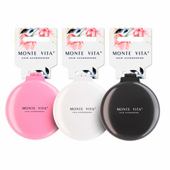 Расческа для волос массажная "2 в 1", 6,5см с зеркалом, компактная цвета АССОРТИ, MONTE VITA (МОНТЕ ВИТА), 457425