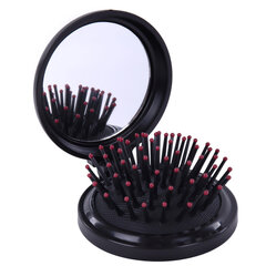 Расческа для волос массажная &laquo;2 в 1&raquo;, 6,5 см с зеркалом, компактная цвета АССОРТИ, MONTE VITA (МОНТЕ ВИТА), 457425