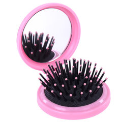 Расческа для волос массажная &laquo;2 в 1&raquo;, 6,5 см с зеркалом, компактная цвета АССОРТИ, MONTE VITA (МОНТЕ ВИТА), 457425