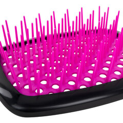 Расческа для волос массажная 20&times;8,5 см, массажер и щетка для чистки В ПОДАРОК, черная/<wbr/>розовая, MONTE VITA (МОНТЕ ВИТА), 457430