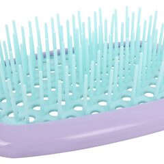 Расческа для волос массажная 20&times;8,5 см, массажер и щетка для чистки В ПОДАРОК, фиолетовая/<wbr/>мятная, MONTE VITA (МОНТЕ ВИТА), 457431