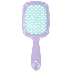 Расческа для волос массажная 20&times;8,5 см, массажер и щетка для чистки В ПОДАРОК, фиолетовая/<wbr/>мятная, MONTE VITA (МОНТЕ ВИТА), 457431