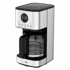 Кофеварка капельная BQ (БИ-КЬЮ) CM1007, 900 Вт, объем 1,5 л, поддержание температуры, серебристая