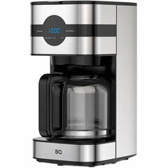 Кофеварка капельная BQ (БИ-КЬЮ) CM2002, 900 Вт, объем 1,5 л, поддержание температуры, серебристая