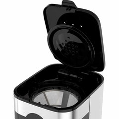 Кофеварка капельная BQ (БИ-КЬЮ) CM2002, 900 Вт, объем 1,5 л, поддержание температуры, серебристая