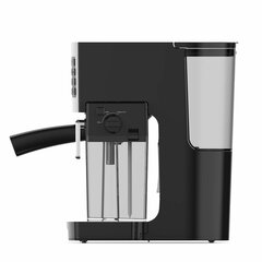 Кофеварка рожковая BQ (БИ-КЬЮ) CM9002, 1450 Вт, объем 1,4 л, 19 бар, автоматический капучинатор, стальная