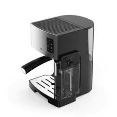 Кофеварка рожковая BQ (БИ-КЬЮ) CM9002, 1450 Вт, объем 1,4 л, 19 бар, автоматический капучинатор, стальная
