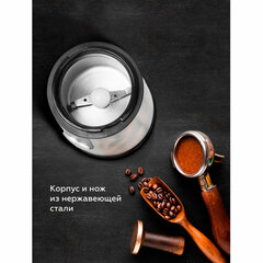 Кофемолка BQ (БИ-КЬЮ) CG1000, мощность 300 Вт, вместимость 50 г, стальная