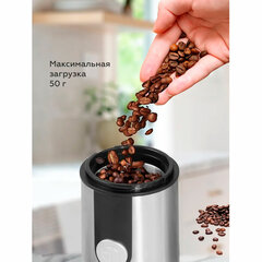 Кофемолка BQ (БИ-КЬЮ) CG1000, мощность 300 Вт, вместимость 50 г, стальная