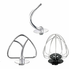 Миксер планетарный BQ (БИ-КЬЮ) MX822, 1600 Вт, 6 скоростей, 3 насадки, металлическая чаша 5 л, серебро