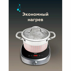 Настольная индукционная плита BQ (БИ-КЬЮ) HP121SS, 2400 Вт, 6 программ, электронное управление, серая