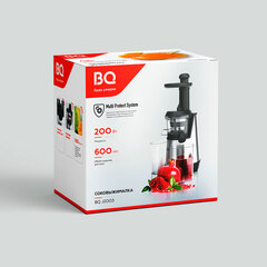 Соковыжималка BQ (БИ-КЬЮ) J2003, 200 Вт, стакан 0,6 л, емкость жмыха 0,6 л, металл, серый