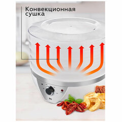 Сушилка для овощей BQ (БИ-КЬЮ) FD1002, объём 7,5 л, 500 Вт, 5 поддонов, механическое управление, белая
