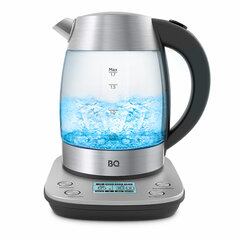 Чайник BQ (БИ-КЬЮ) KT1703G, 1,7 л, 2200 Вт, закрытый нагревательный элемент, ТЕРМОРЕГУЛЯТОР, стекло