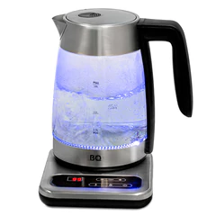 Чайник BQ (БИ-КЬЮ) KT1736G, 1,8 л, 2200 Вт, закрытый нагревательный элемент, ТЕРМОРЕГУЛЯТОР, стекло