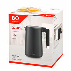 Чайник электрический с двойными стенками BQ (БИ-КЬЮ) KT1720P, 1,5 л, 2200 Вт, черный