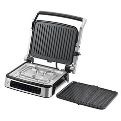 Электрогриль BQ (БИ-КЬЮ) GR1008, 2200 Вт, съемные панели, регулировка температуры, серебро/черный
