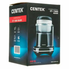 Кофемолка CENTEK CT-1365, мощность 250 Вт, вместимость 70 г, пластик, черная