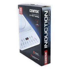 Настольная индукционная плита CENTEK CT-1517, 2000 Вт, 7 программ, электронное управление, белая