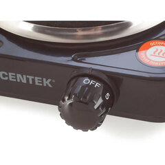 Настольная электрическая плита CENTEK CT-1506, 1000 Вт, 1 конфорка, 5 режимов нагрева, черная