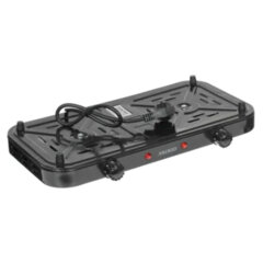 Настольная электрическая плита CENTEK CT-1507, 2000Вт, 2 конфорки, 5 режимов нагрева, черная