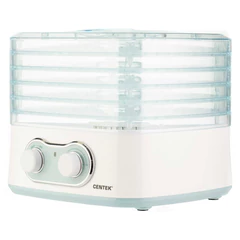 Сушилка для овощей CENTEK CT-1659, объём 5 л, 270 Вт, 5 поддонов, механическое управление, белая