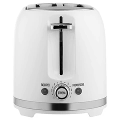 Тостер CENTEK CT-1432, 850 Вт, 2 тоста, 7 режимов, пластик, белый