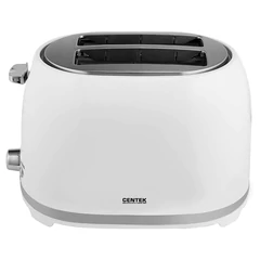 Тостер CENTEK CT-1432, 850 Вт, 2 тоста, 7 режимов, пластик, белый