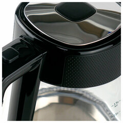 Чайник CENTEK CT-1014, 1,7 л, 2200 Вт, закрытый нагревательный элемент, стекло, черный