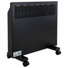 Обогреватель-конвектор SONNEN TEPLO-10, 1000 Вт, Х-образный нагревательный элемент, черный, сделано в России, 457627