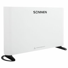 Обогреватель-конвектор SONNEN ONYX-1000.1, 1000 Вт, Х-образный нагревательный элемент, белый, сделано в России, 457629