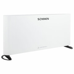 Обогреватель-конвектор SONNEN ONYX-2000.1, 2000 Вт, Х-образный нагревательный элемент, белый, сделано в России, 457630