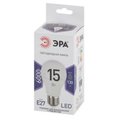Лампа светодиодная ЭРА STD, 15 (130) Вт, цоколь E27, груша, холодный белый свет, 35000 ч., LED A60-15W-860-E27