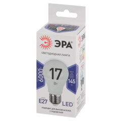 Лампа светодиодная ЭРА STD, 17 (145) Вт, цоколь E27, груша, холодный белый свет, 35000 ч., LED A60-17W-860-E27
