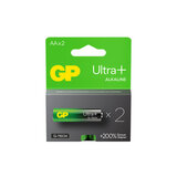 Батарейки КОМПЛЕКТ 2 шт., GP Ultra Plus G-Tech, AA (LR6), алкалиновые, пальчиковые, 15AUPA21-2CRSB2