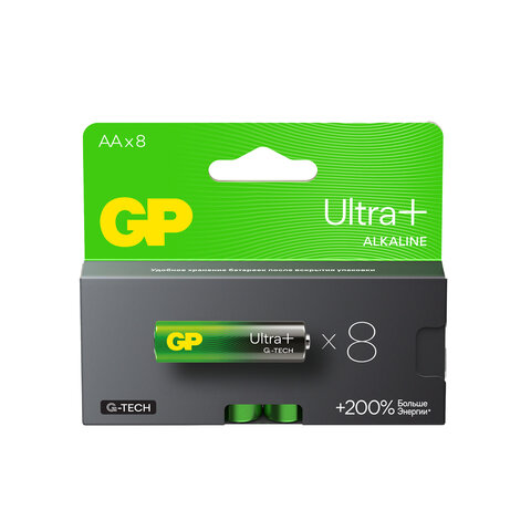   8 ., GP Ultra Plus G-Tech, AA (LR6), , , 15AUPA21-2CRB8 
